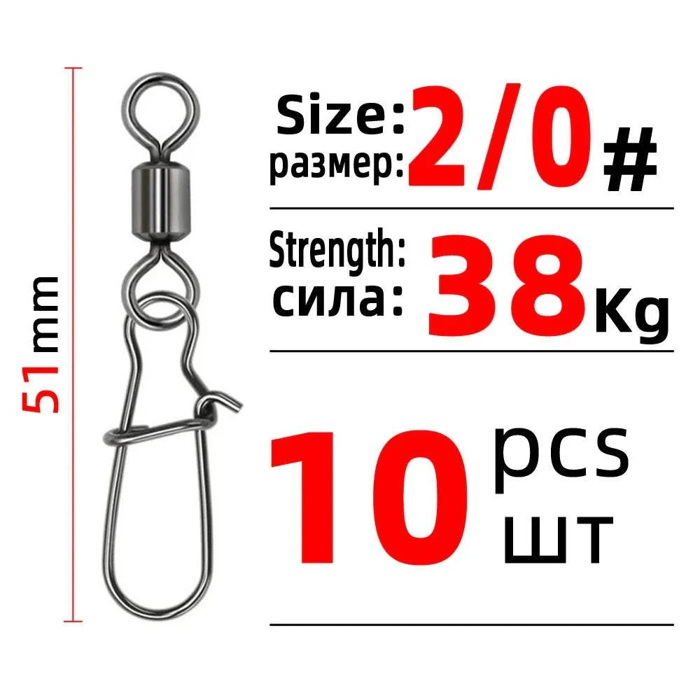 50X Fishing Swivel Snap